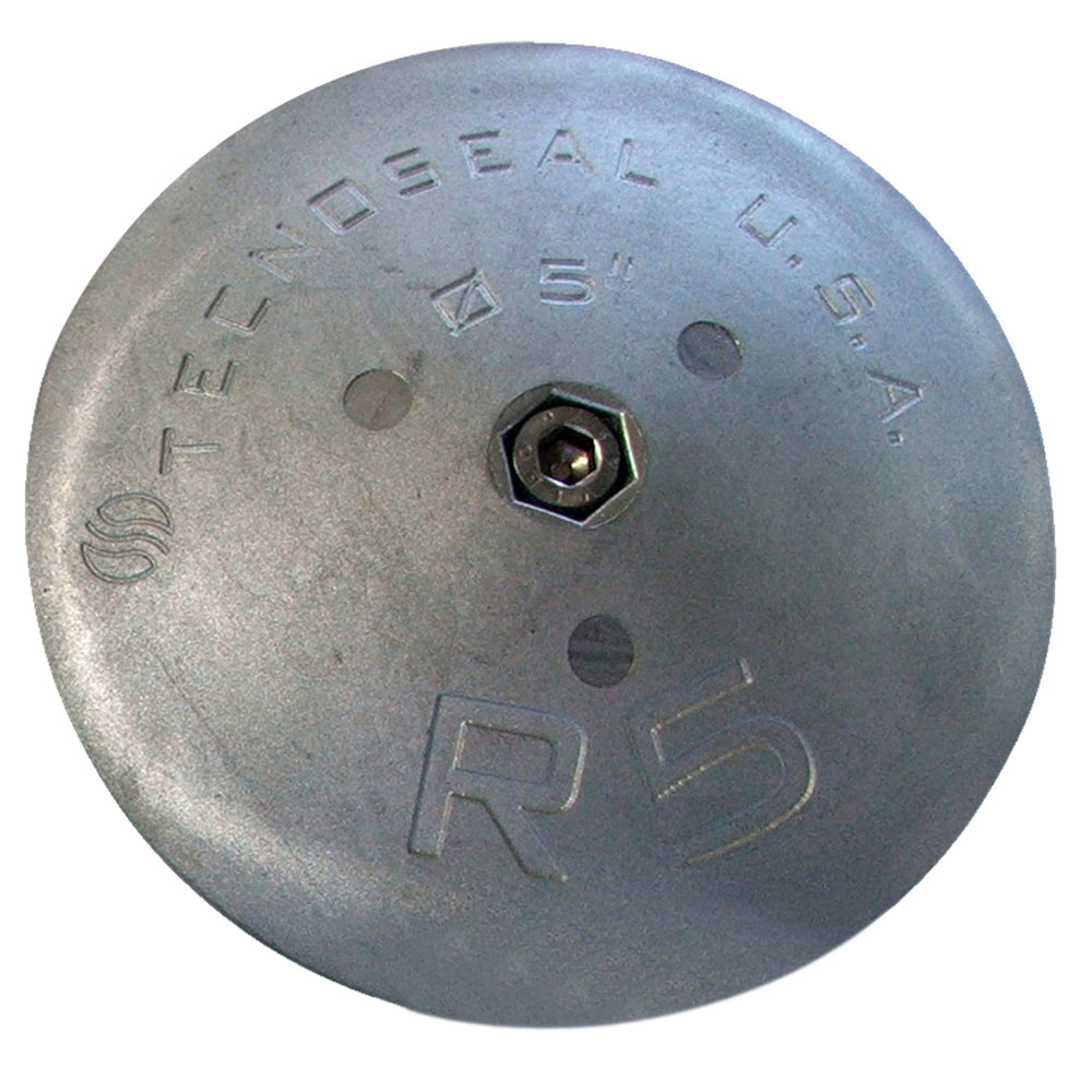 Tecnoseal R5 Rudder Anode - Zinc - 5&quot; Diameter x 7/8&quot; Thickness CD-51618
