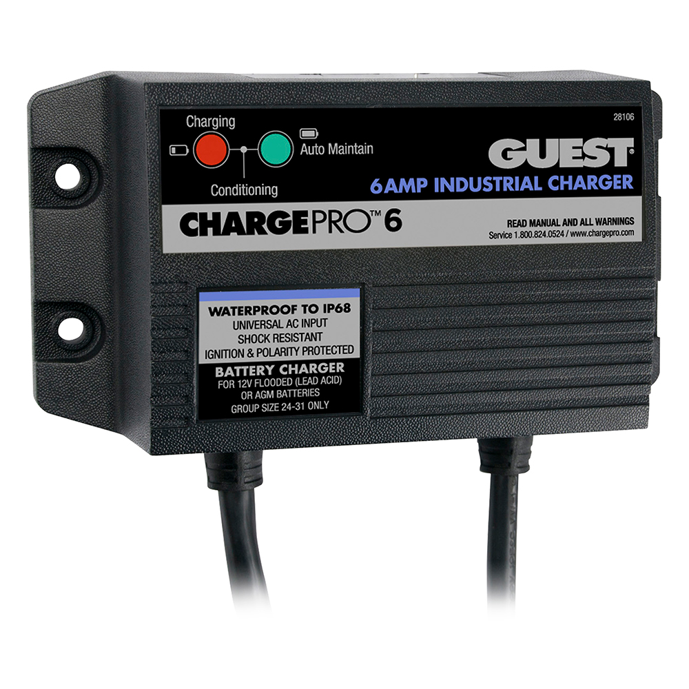 Guest 6A/12V 1 Bank 120V Input On-Board Battery Charger - 28106