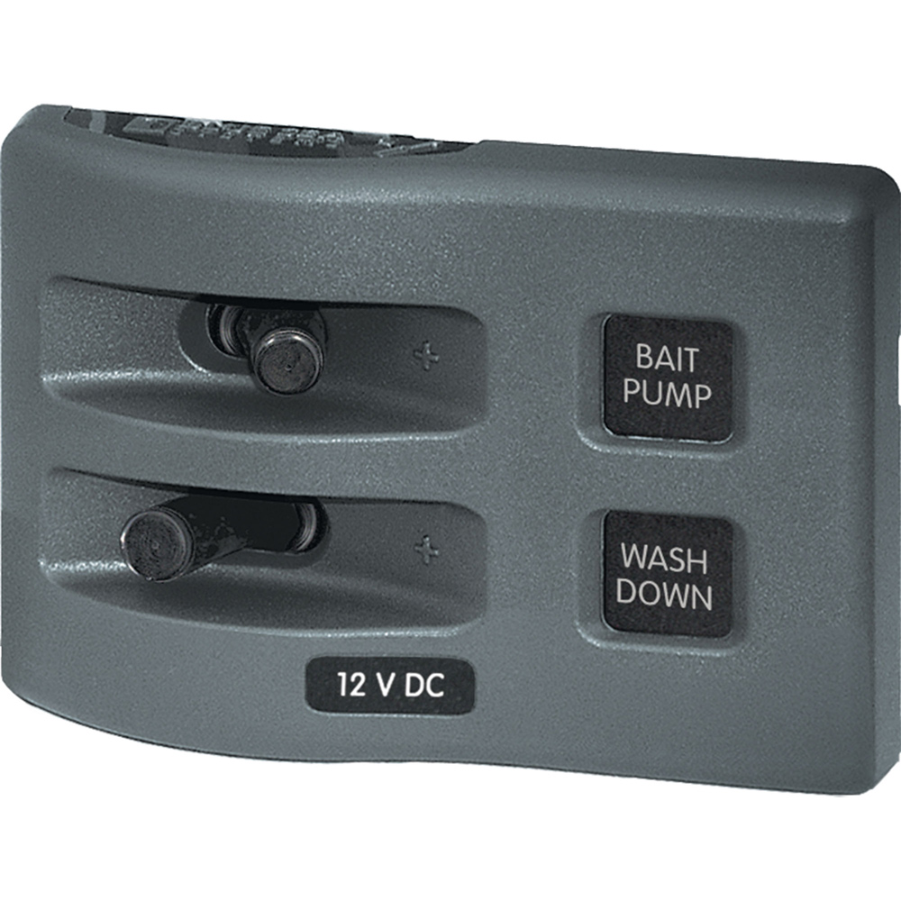 Blue Sea 4303 WeatherDeck&reg; 12V DC Waterproof Switch Panel - 2 Position CD-51813