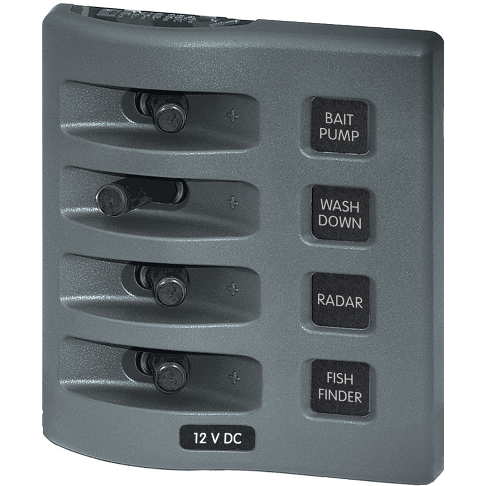 Blue Sea 4305 WeatherDeck&reg; 12V DC Waterproof Switch Panel - 4 Posistion CD-51814