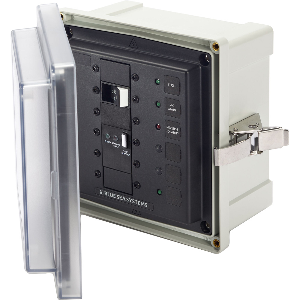 Blue Sea SMS Surface Mount System Panel Enclosure - 120/240V AC/50A ELCI Main - 1 Blank Circuit Position CD-52007