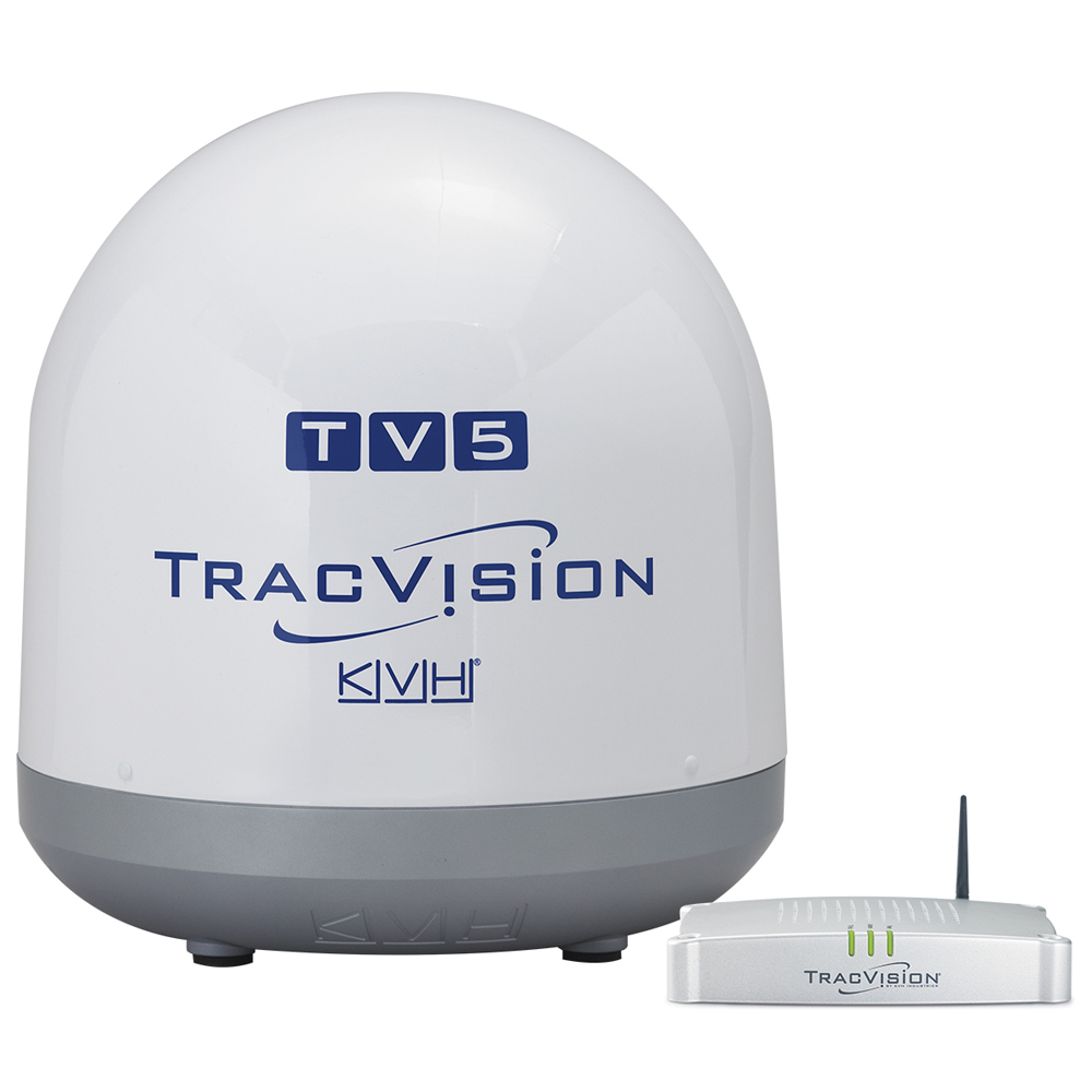 image for KVH TracVision TV5 w/IP-Enabled TV-Hub & Linear Universal Quad-Output LNB w/Autoskew & GPS