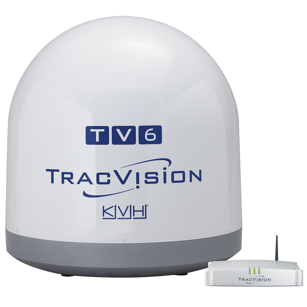 image for KVH TracVision TV6 w/IP-Enabled TV-Hub & Linear Universal Quad-Output LNB w/Autoskew & GPS