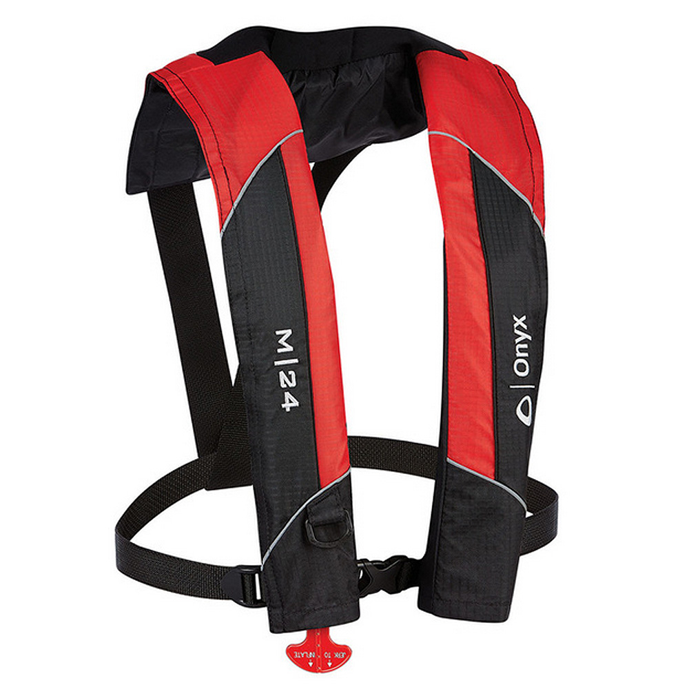 image for Onyx M-24 Manual Inflatable Life Jacket PFD – Red