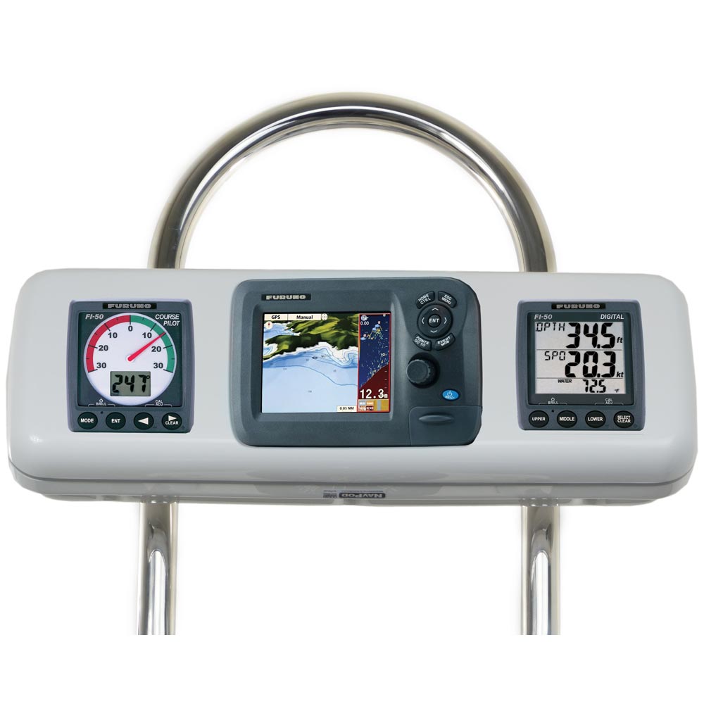 image for NavPod GP2607 SystemPod Pre-Cut f/Furuno GP1670/GP1670F 5.7″ & 2 Instruments f/12″ Wide Guard