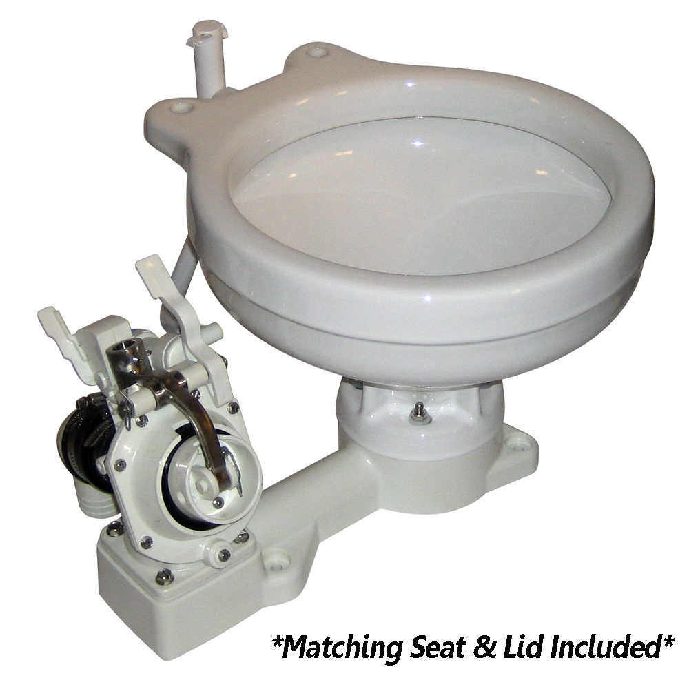 image for Raritan Fresh Head – Fresh Water Flush – Manual – Marine Size – Left Hand Operation