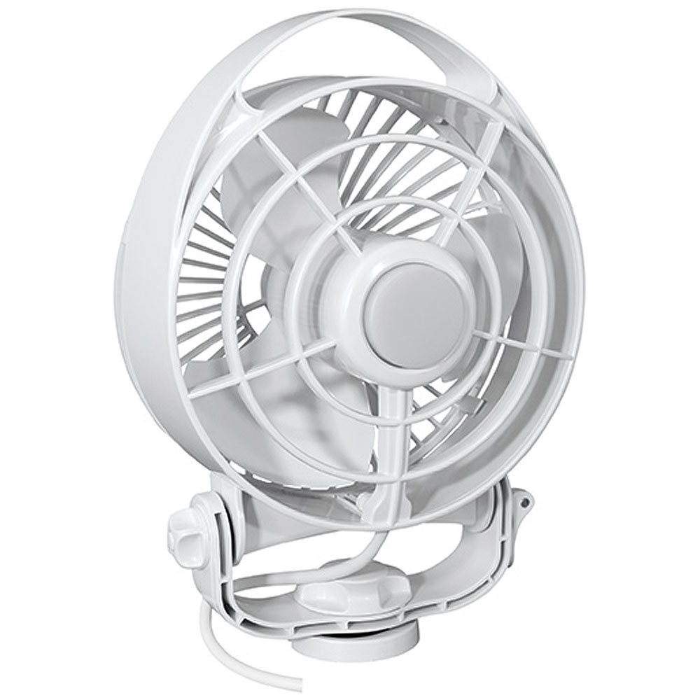 image for SEEKR by Caframo Maestro 12V 3-Speed 6″ Marine Fan w/LED Light – White