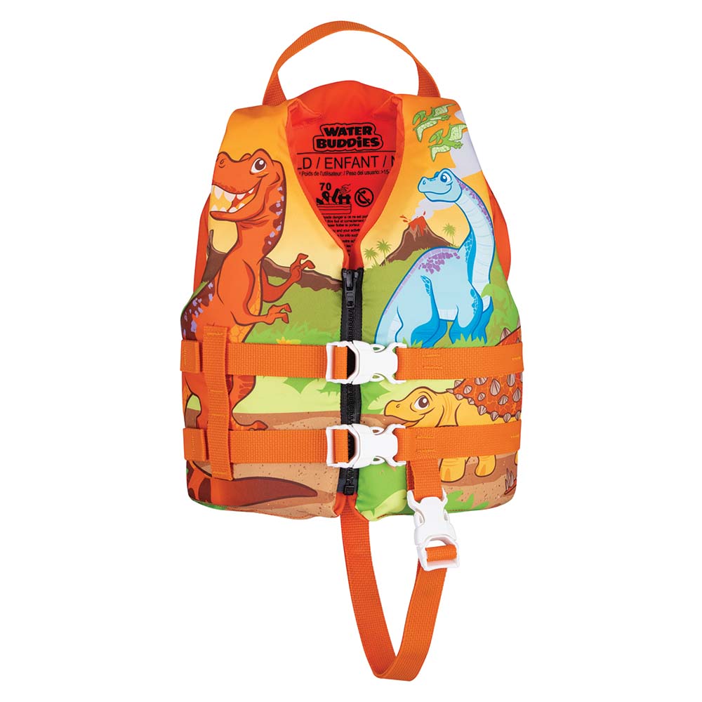 image for Full Throttle Water Buddies Life Vest – Child 30-50lbs – Dinosaurs