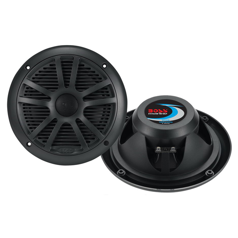 Boss Audio MR6B 6.5&quot; Dual Cone Marine Coaxial Speaker (Pair) - 180W - Black CD-54595