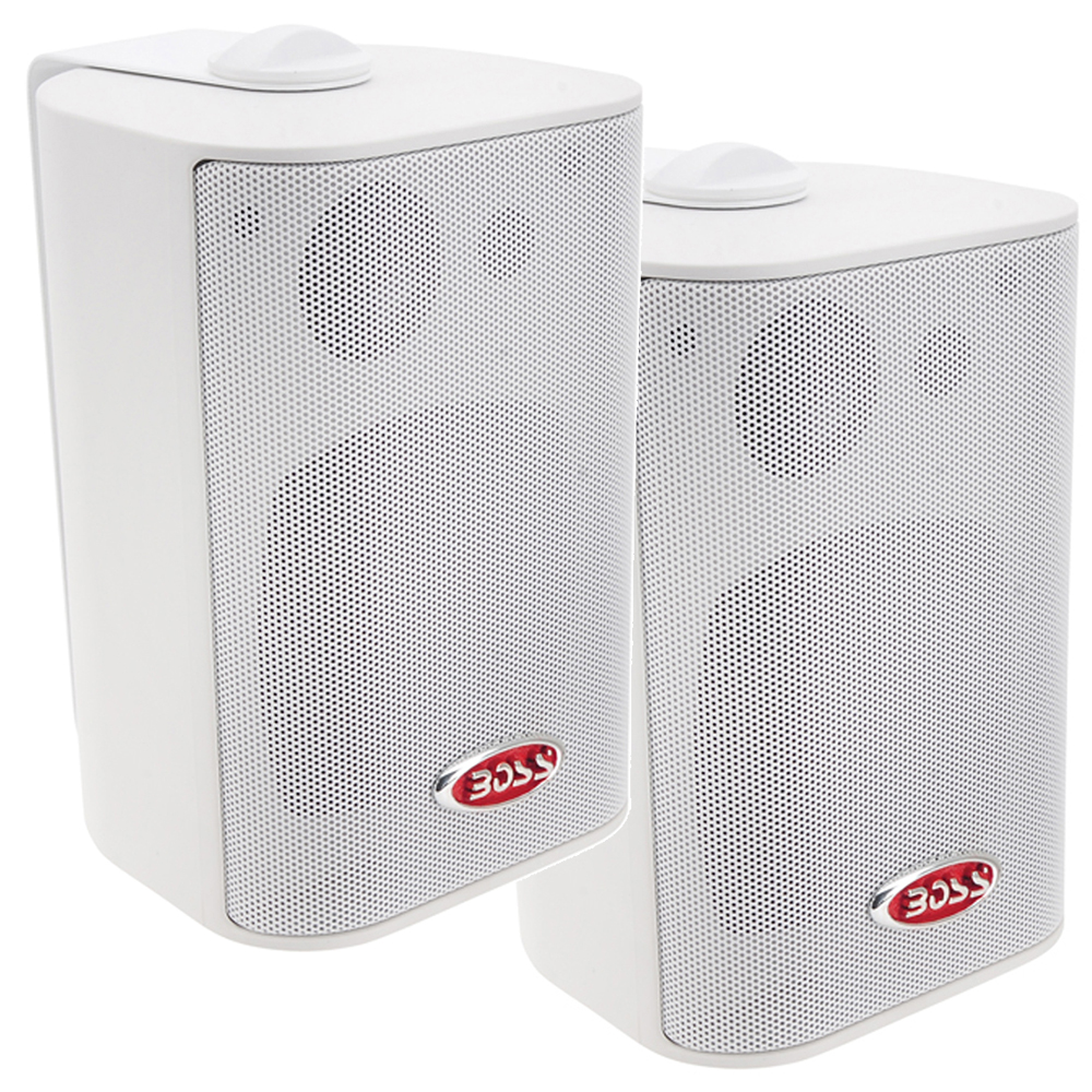 image for Boss Audio 4″ MR4.3W Box Speakers – White – 200W
