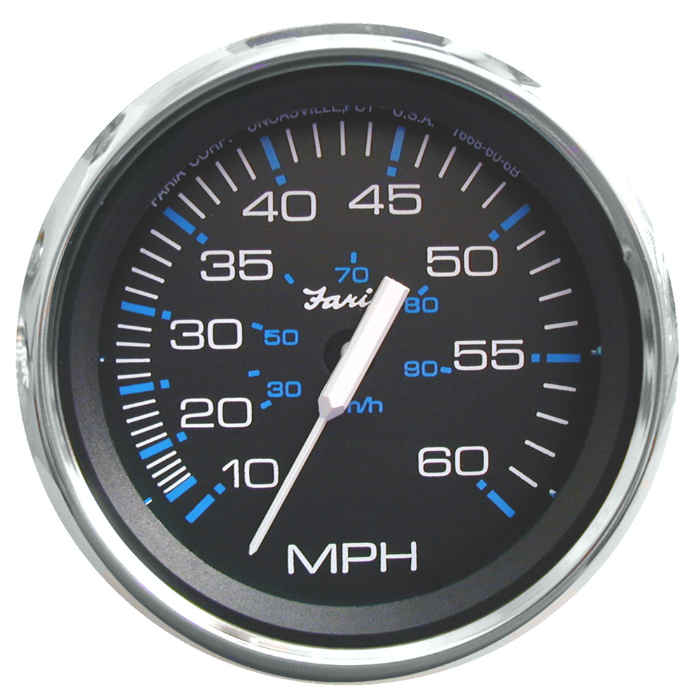 Faria Chesapeake Black 4&quot; Speedometer - 60MPH (Pitot) CD-54626