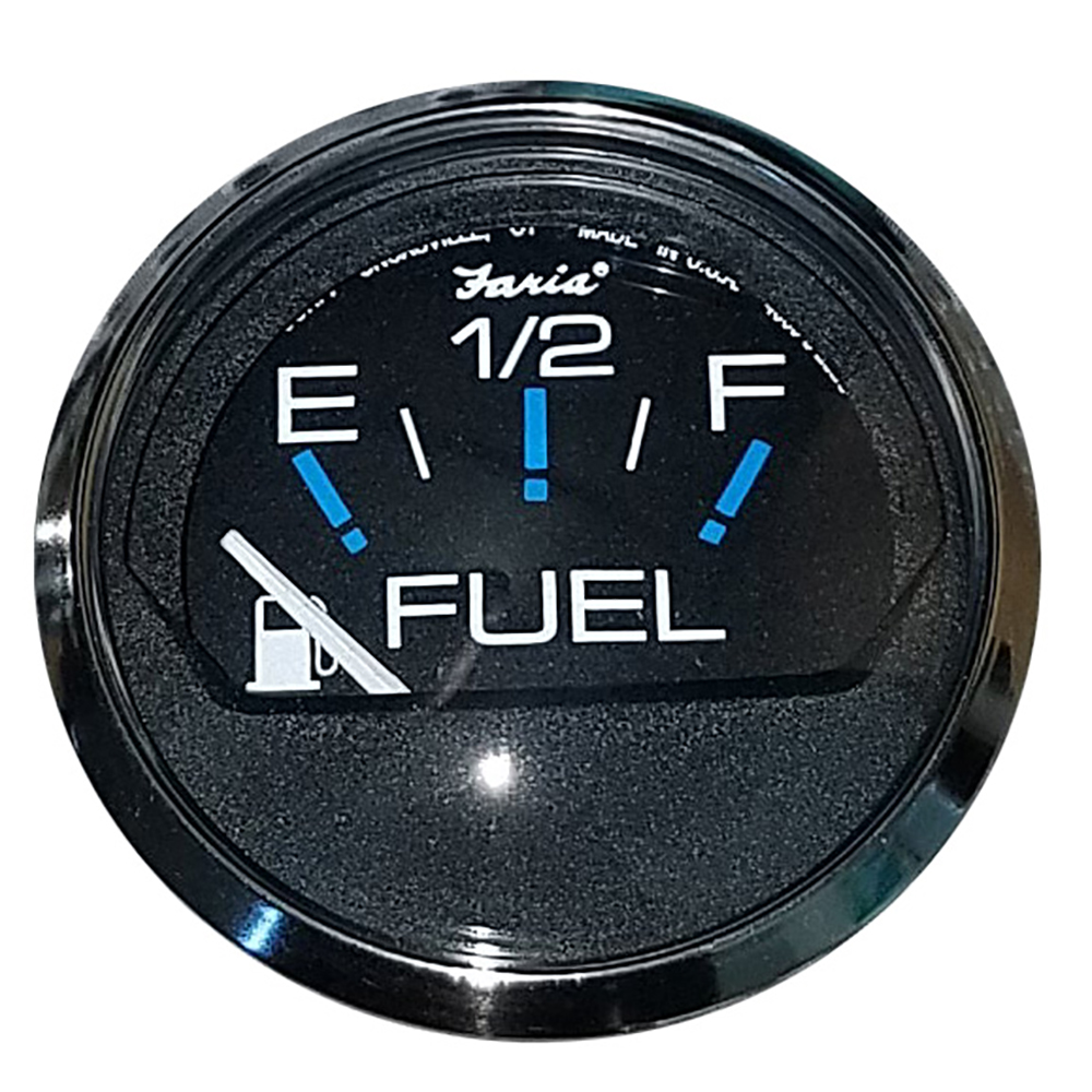 image for Faria Chesapeake Black 2″ Fuel Level Gauge (E-1/2-F)