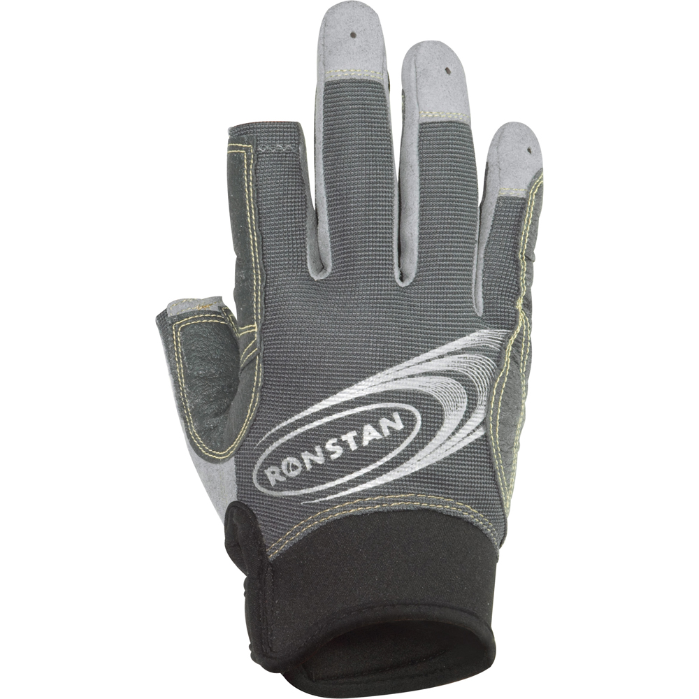 Ronstan Sticky Race Gloves w/3 Full & 2 Cut Fingers - Grey - X-Small CD-54952