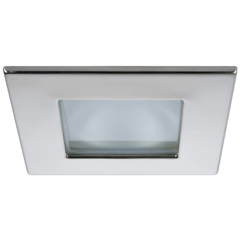 image for Quick Marina XP Downlight LED – 4W, IP66, Screw Mounted – Square Stainless Bezel, Round Daylight Light