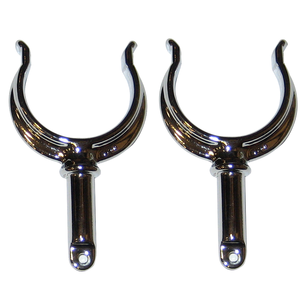 image for Perko Ribbed Type Rowlock Horns – Chrome Plated Zinc – Pair