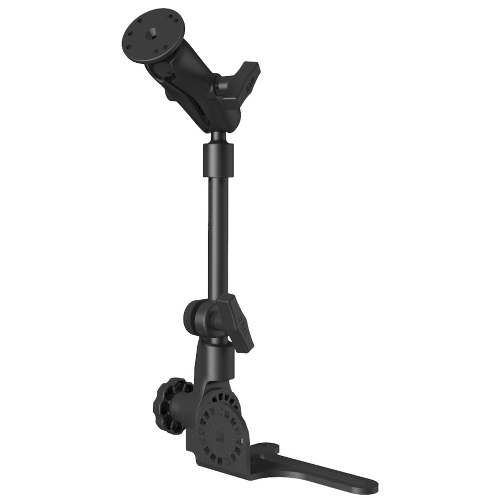 image for RAM Mount Universal No-Drill RAM Pod HD Vehicle Mount w/Double Socket Arm & 2.5″ Round Base (AMPS Hole Pattern)