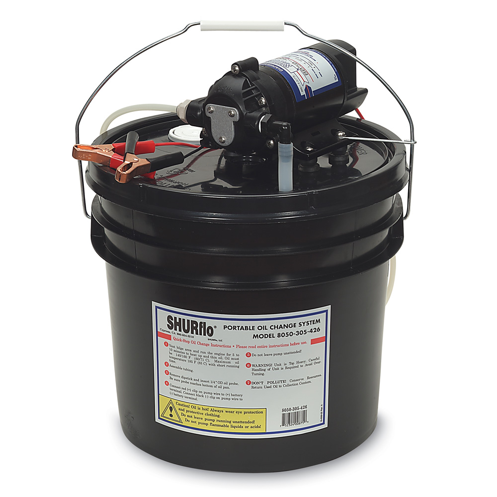 Shurflo by Pentair Oil Change Pump w/3.5 Gallon Bucket - 12 VDC, 1.5 GPM CD-56132