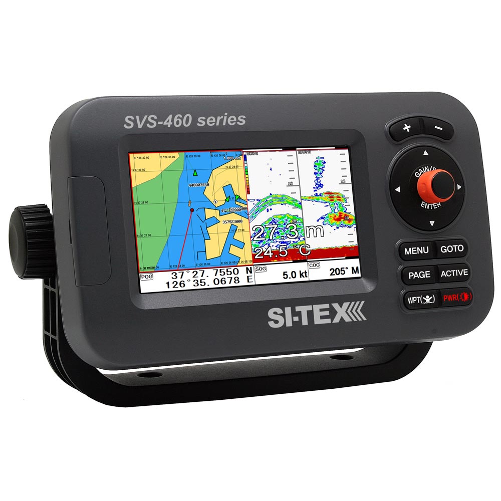 image for SI-TEX SVS-460CE Chartplotter – 4.3″ Color Screen w/Internal & External GPS Antennas & Navionics+ Flexible Coverage