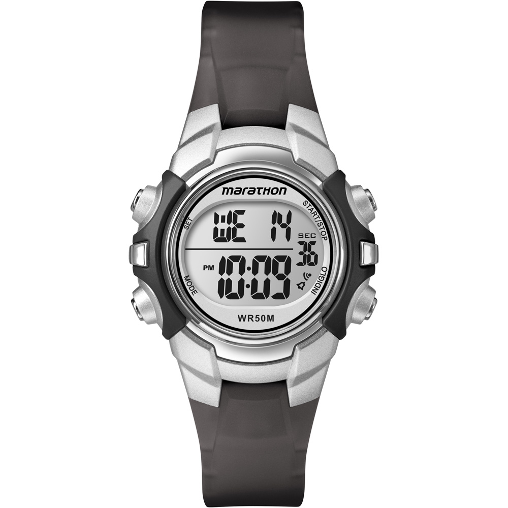 Timex Marathon Digital Mid-Size Watch - Black/Silver CD-56663