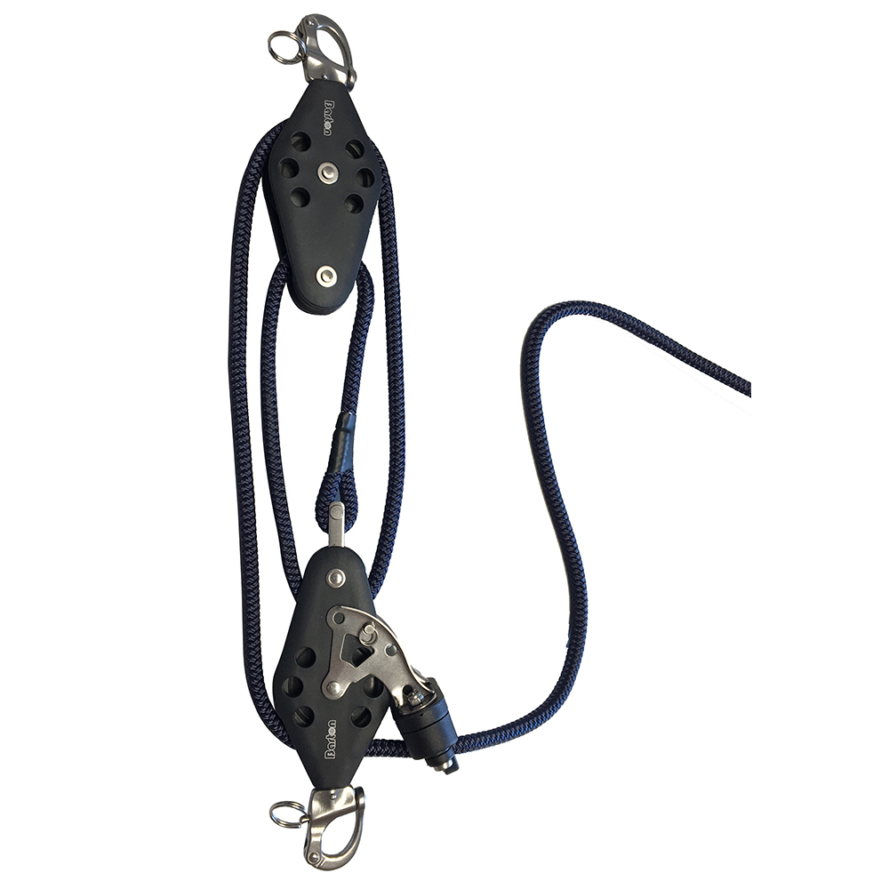 image for Barton Marine Size 3 4:1 Vang System – Snap Shackle Head – 24' Line