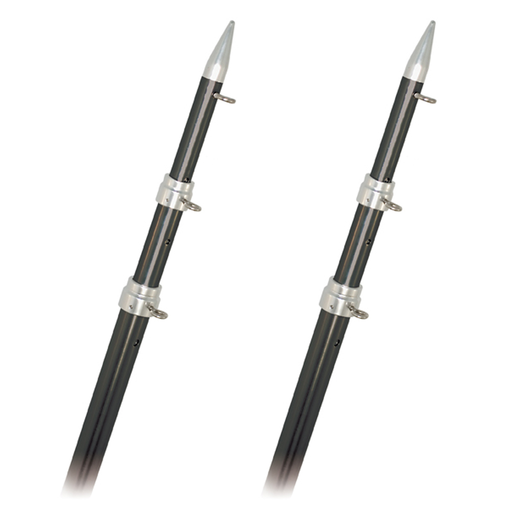 Rupp Top Gun Outrigger Poles - Fixed Length - Carbon Fiber - 18' - A0-1800-CF