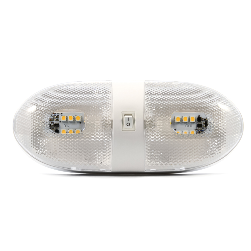 image for Camco LED Double Dome Light – 12VDC – 320 Lumens