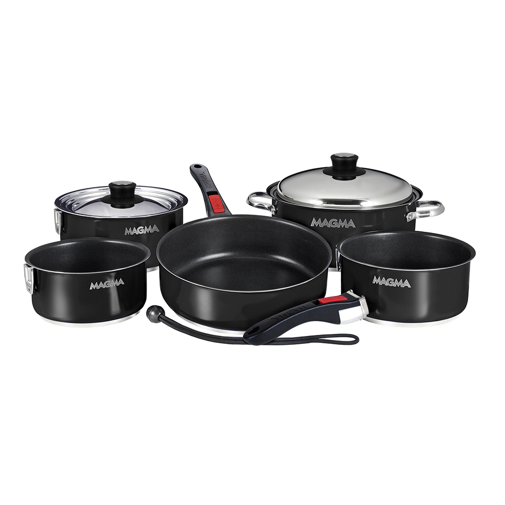 image for Magma 10 Piece Induction Non-Stick Enamel Finish Cookware Set – Jet Black