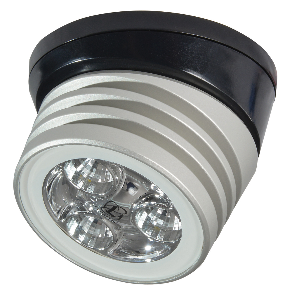 image for Lumitec Zephyr LED Spreader/Deck Light -Brushed, Black Base – White Non-Dimming