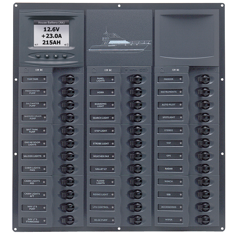 BEP Cruiser Series DC Circuit Breaker Panel w/Digital Meters 36SP DC12V CD-58894