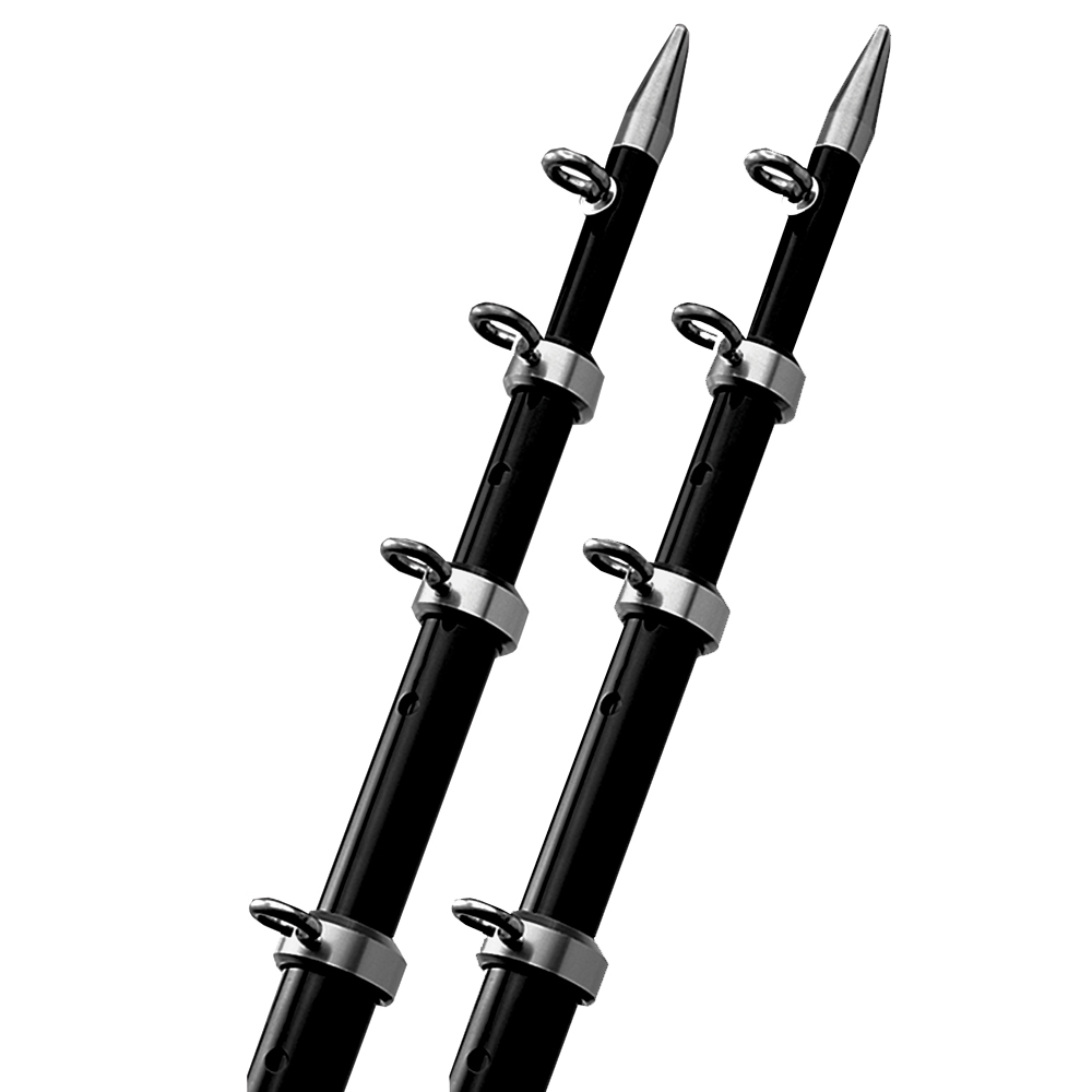 TACO 15' Black/Silver Outrigger Poles - 1-1/8