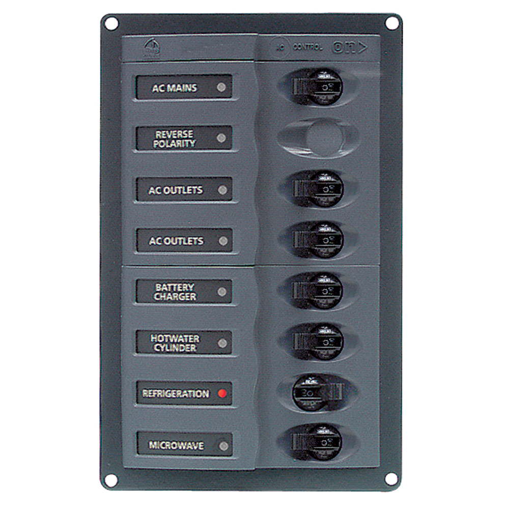 BEP AC Circuit Breaker Panel w/o Meters, 6 Way w/Double Pole Mains CD-59006