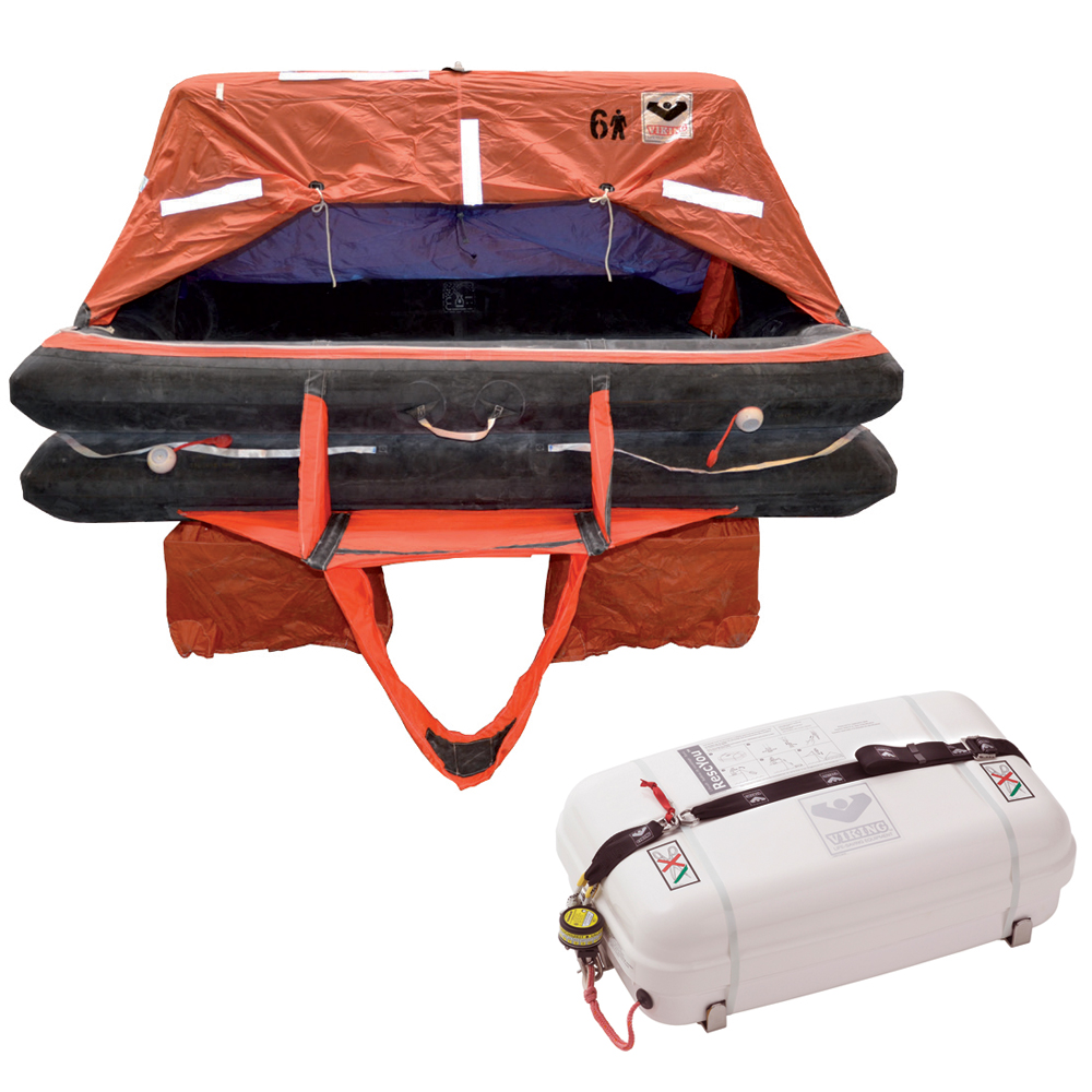 image for VIKING Coastal Life Raft 4 Person Low Profile Container