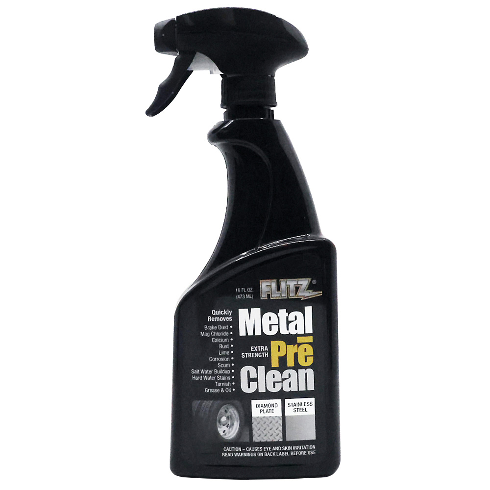 Flitz Metal Pre-Clean - All Metals Icluding Stainless Steel - 16oz Spray Bottle - AL 01706