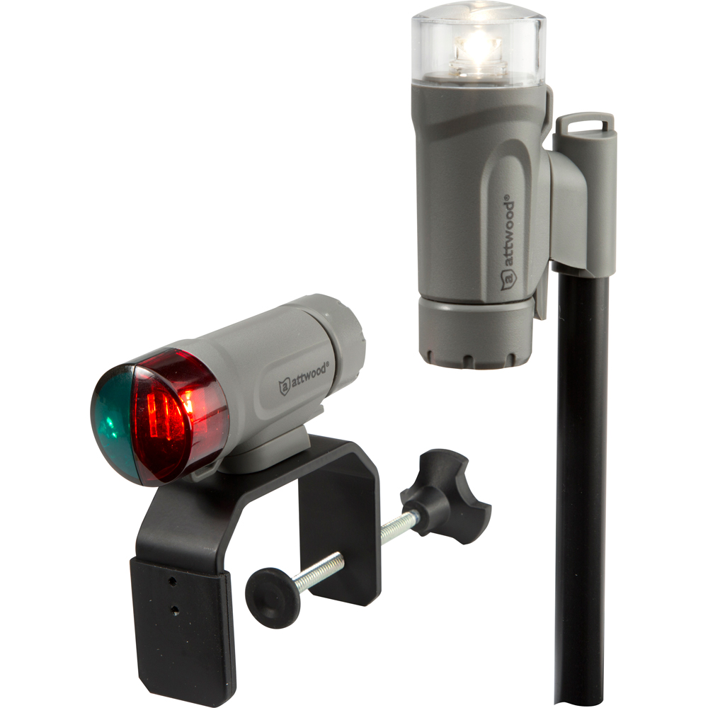 image for Attwood Clamp-On Portable LED Light Kit – Marine Gray