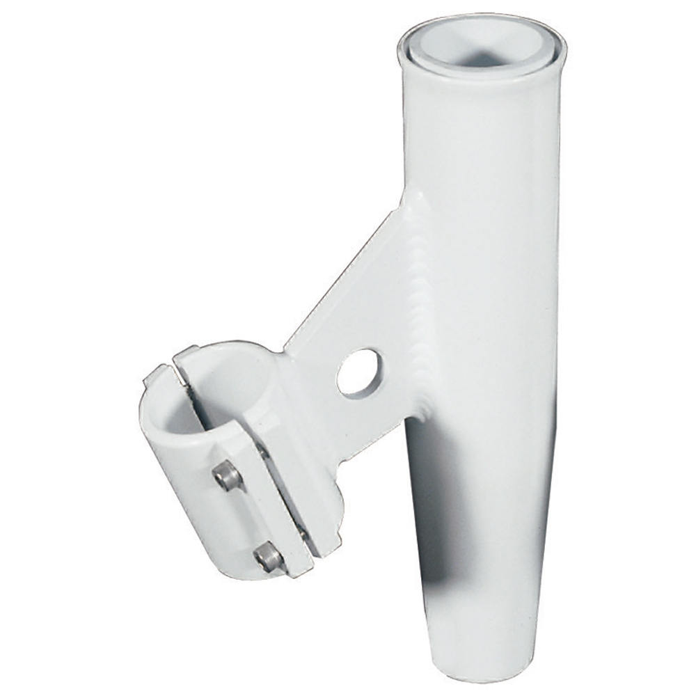 Lee's Clamp-On Rod Holder - White Aluminum - Vertical Mount - Fits 1.050 O.D. Pipe - RA5001WH
