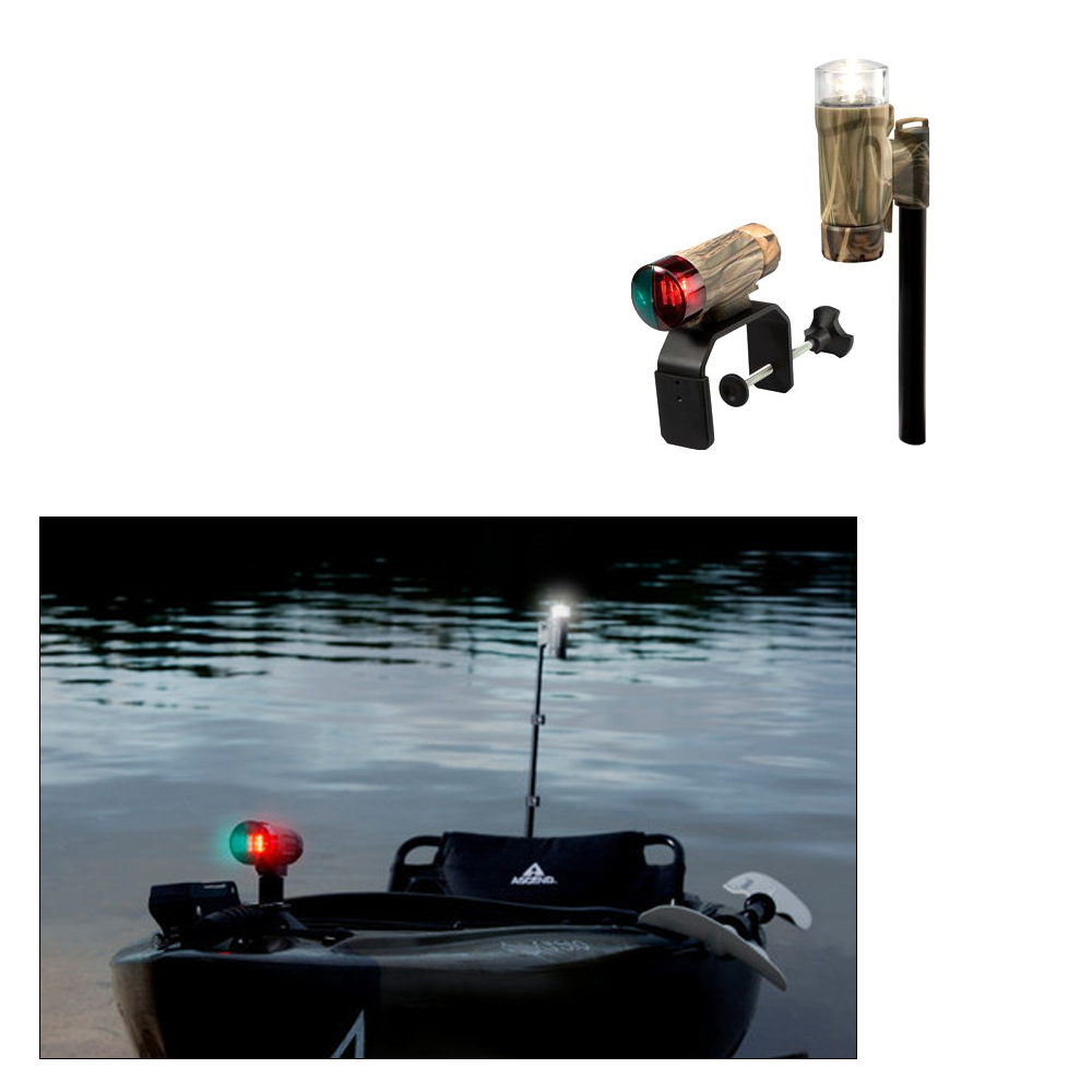 Attwood PaddleSport Portable Navigation Light Kit - C-Clamp, Screw Down or Adhesive Pad - RealTree&reg; Max-4 Camo CD-59931