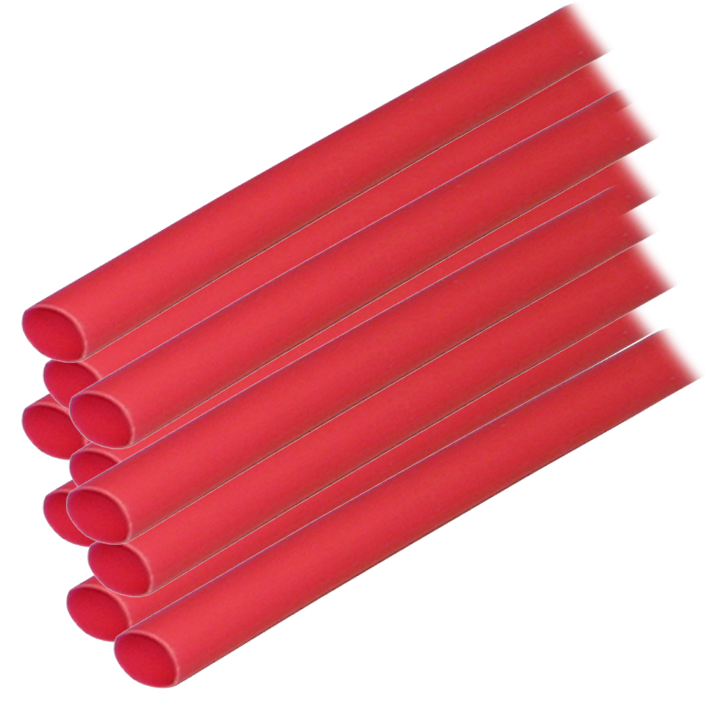 Ancor Adhesive Lined Heat Shrink Tubing (ALT) - 1/4&quot; x 6&quot; - 10-Pack - Red CD-60052