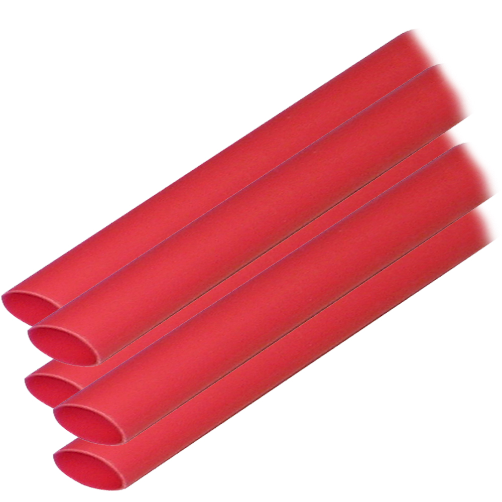 Ancor Adhesive Lined Heat Shrink Tubing (ALT) - 3/8&quot; x 6&quot; - 5-Pack - Red CD-60061