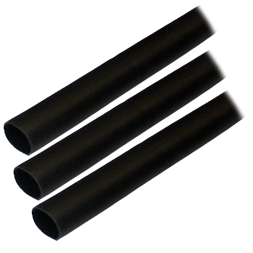 Ancor Adhesive Lined Heat Shrink Tubing (ALT) - 1/2&quot; x 3&quot; - 3-Pack - Black CD-60065
