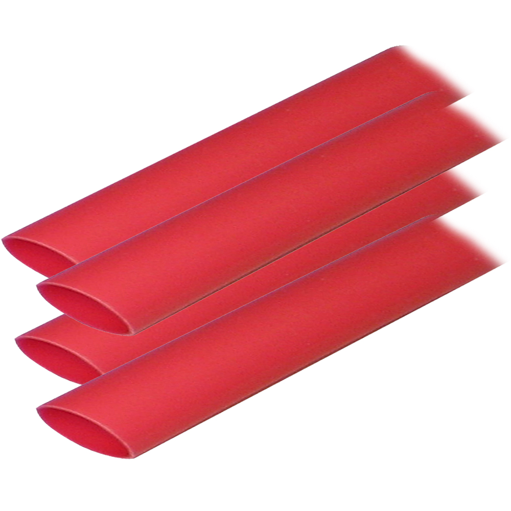 Ancor Adhesive Lined Heat Shrink Tubing (ALT) - 3/4&quot; x 6&quot; - 4-Pack - Red CD-60080