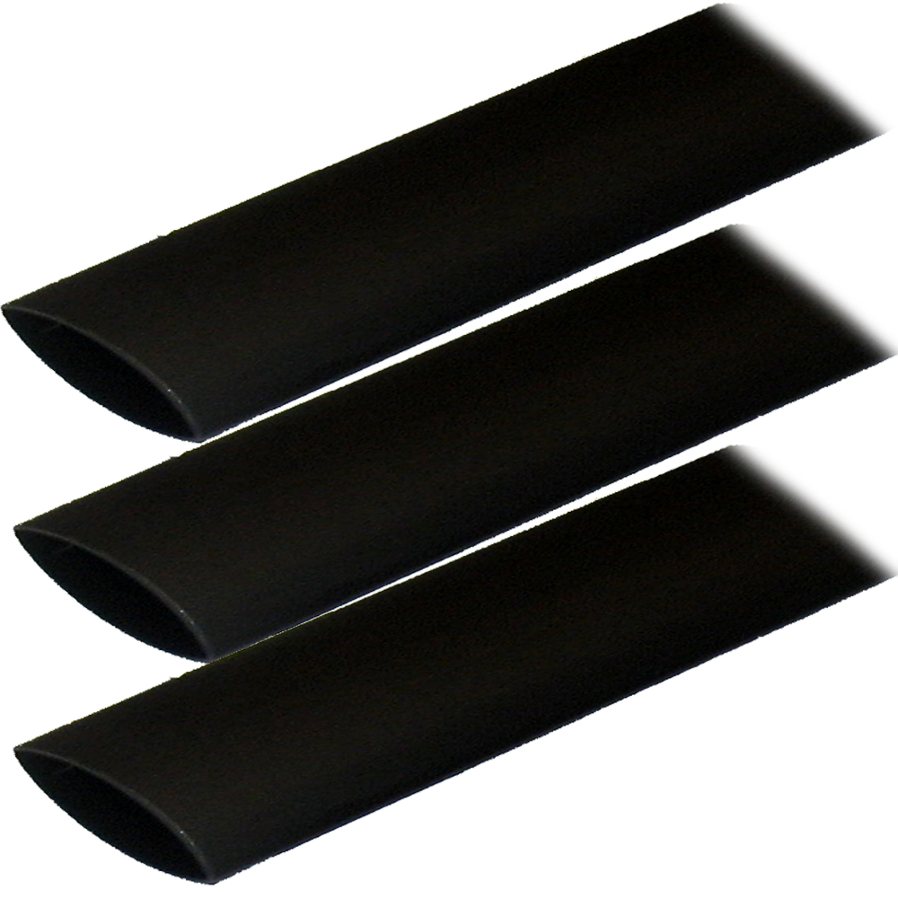Ancor Adhesive Lined Heat Shrink Tubing (ALT) - 1&quot; x 6&quot; - 3-Pack - Black CD-60085