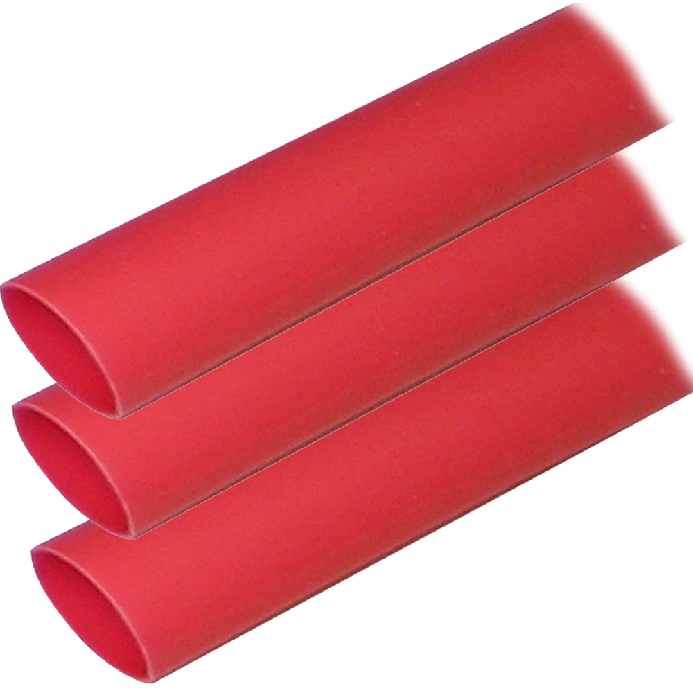 Ancor Adhesive Lined Heat Shrink Tubing (ALT) - 1&quot; x 12&quot; - 3-Pack - Red CD-60088