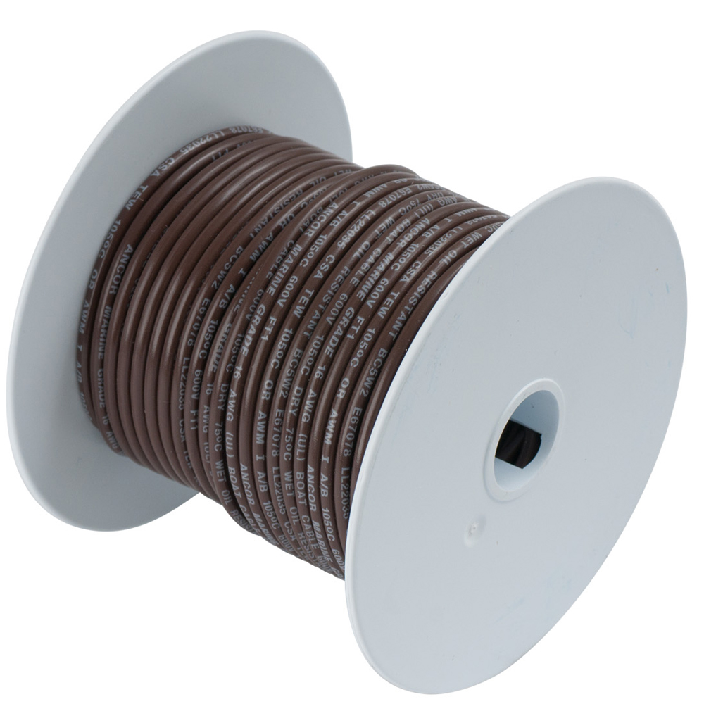 Ancor Brown 18 AWG Tinned Copper Wire - 100' CD-60259