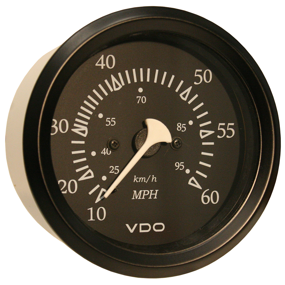 image for VDO Cockpit Marine 85mm (3-3/8″) 60 MPH Pitot Speedometer – Black Dial/Bezel