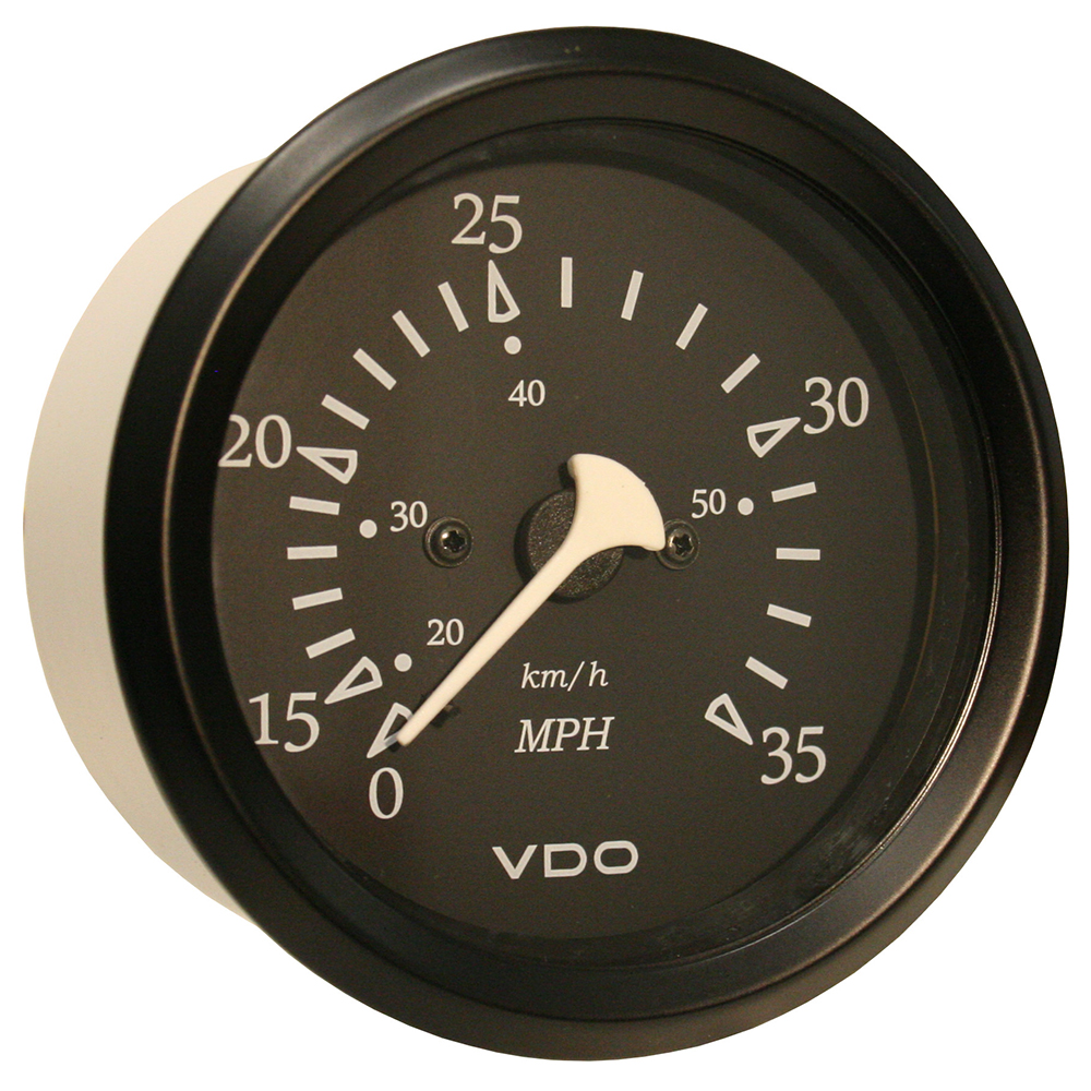 image for VDO Cockpit Marine 85mm (3-3/8″) 35 MPH Pitot Speedometer – Black Dial/Bezel