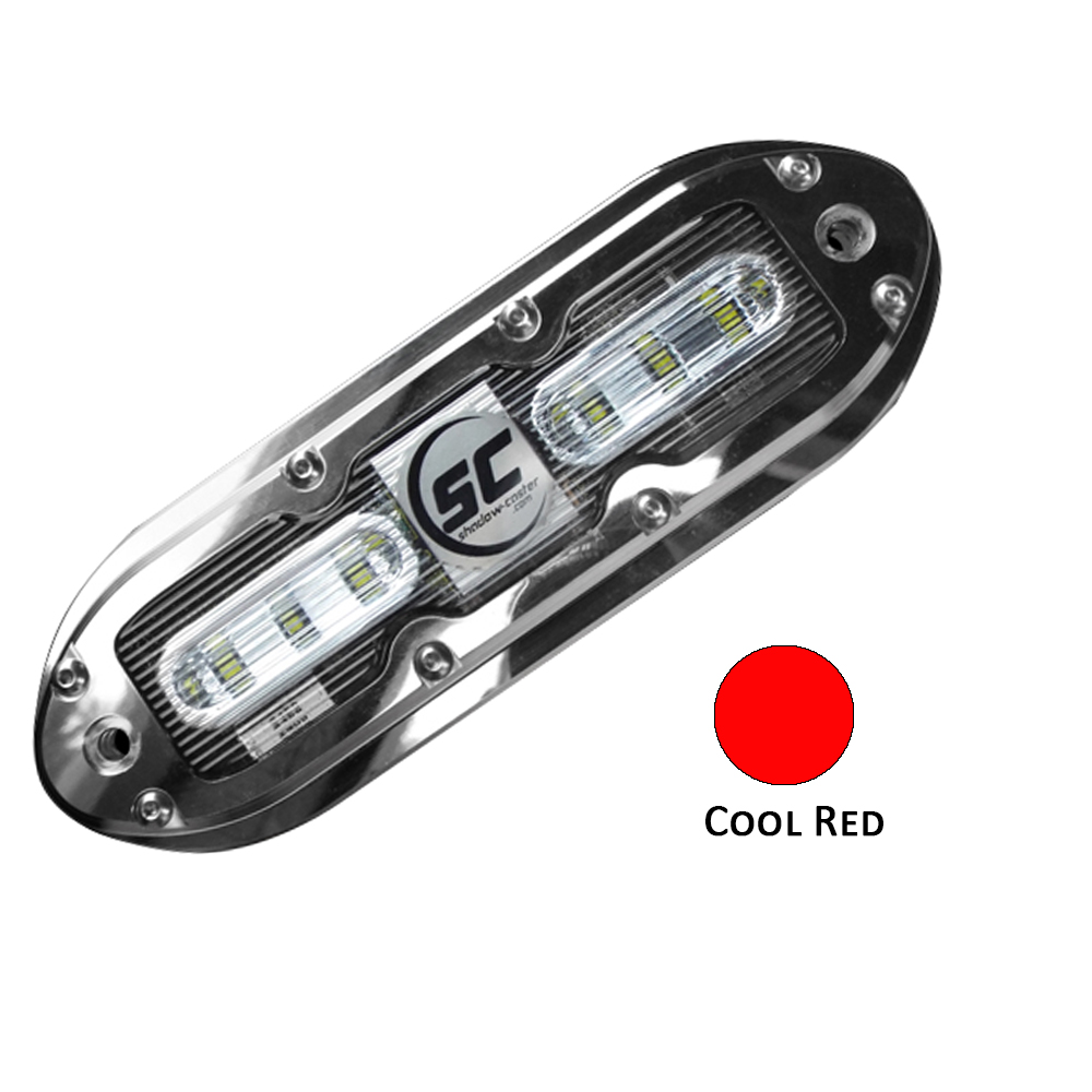 image for Shadow-Caster SCM-6 LED Underwater Light w/20′ Cable – 316 SS Housing – Cool Red