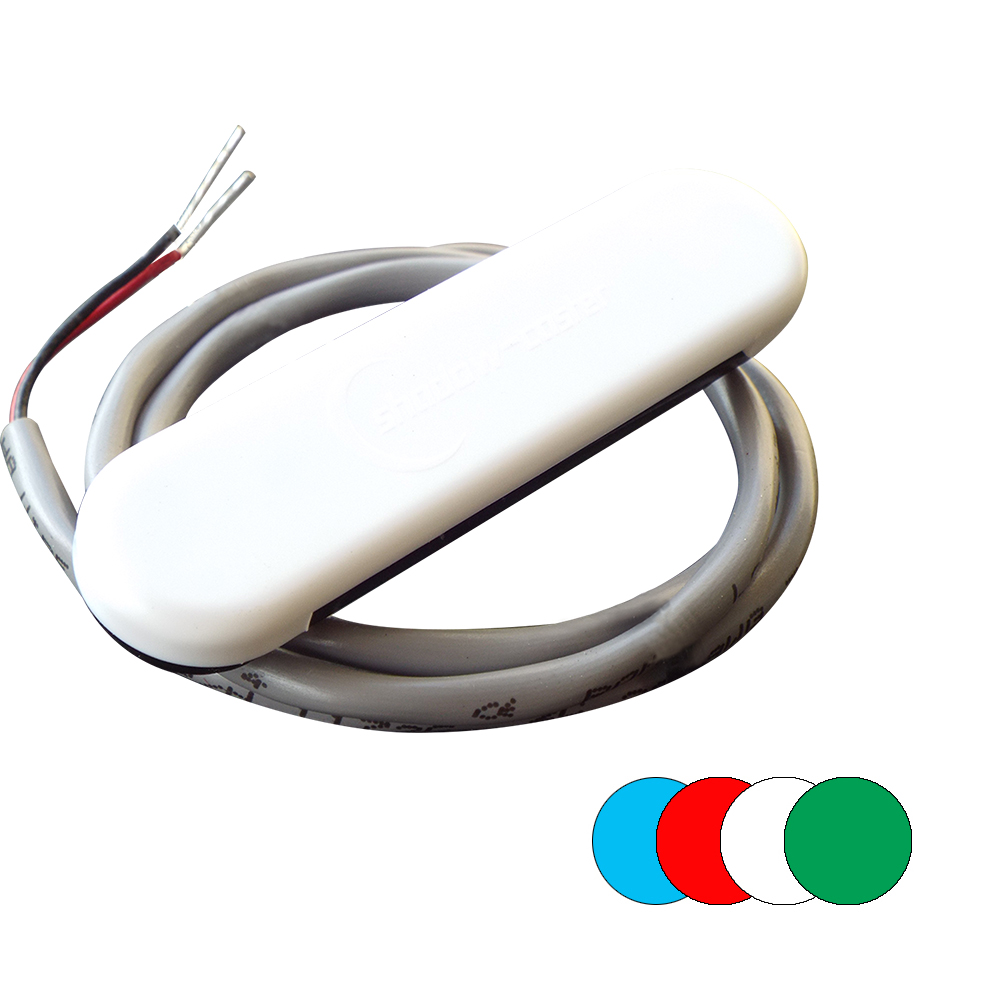 image for Shadow-Caster Courtesy Light w/2′ Lead Wire – White ABS Cover – RGB Multi-Color – 4-Pack