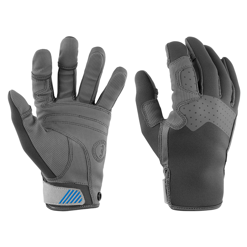 Mustang Traction Full Finger Glove - Gray/Blue - Small CD-63099