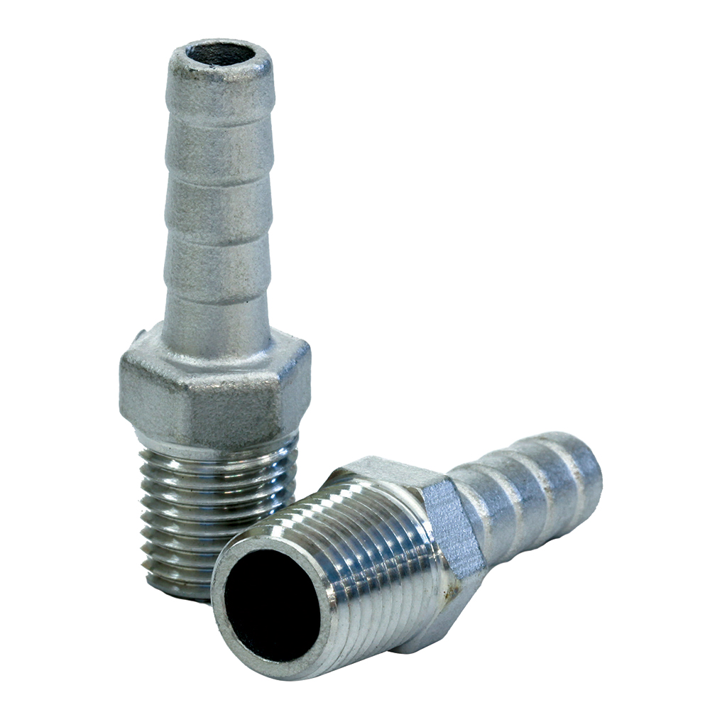 Tigress Stainless Steel Pipe to Hose Adapter - 1/4