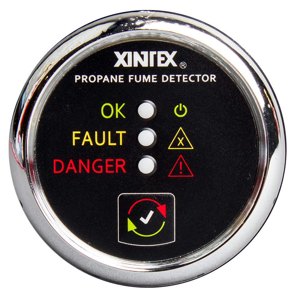 Xintex Propane Fume Detector w/Plastic Sensor - No Solenoid Valve - Chrome Bezel Displa CD-63835